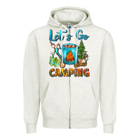 Oatmeal Heather Let's Go Camping Coffee Mug Zipper Hoodie - FaDigitalArtStudio