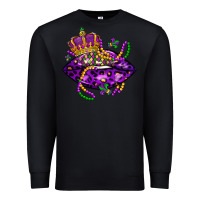 Black mardi gras lips Premium Sweatshirt - LillyAllenDesigns