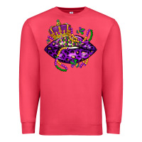Cardinal mardi gras lips Premium Sweatshirt - LillyAllenDesigns