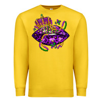 Lemon mardi gras lips Premium Sweatshirt - LillyAllenDesigns