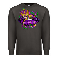 Smoke mardi gras lips Premium Sweatshirt - LillyAllenDesigns