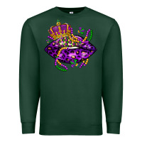Sports Green mardi gras lips Premium Sweatshirt - LillyAllenDesigns