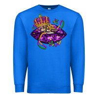 True Royal mardi gras lips Premium Sweatshirt - LillyAllenDesigns