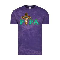 Cloud Purple Papa Jesus with Cross Vintage Tee - Bettercallsaul