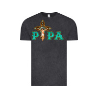 Vintage Black Papa Jesus with Cross Vintage Tee - Bettercallsaul