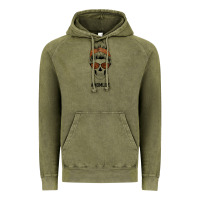 Vintage Olive Brown Glitter, Western Vintage Patterned Mom Skull Vintage Hoodie - Bettercallsaul