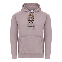 Vintage Zinc Brown Glitter, Western Vintage Patterned Mom Skull Vintage Hoodie - Bettercallsaul