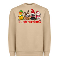 Mushroom meowy christmas Heavyweight Sweatshirt - CowGirlArtShop