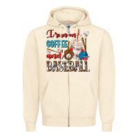 Sandshell I Run On Coffee And Baseball Frappe Zipper Hoodie - FaDigitalArtStudio