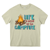 Mossy life is better by the campfire Heavy Core Tee - MaliasSmallBusiness
