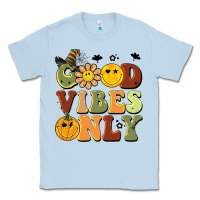 Dusty Blue halloween good vibes only Classic Tee - BarkalooDesign