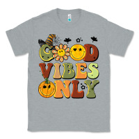 Heather Grey halloween good vibes only Classic Tee - BarkalooDesign