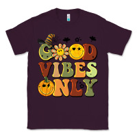 Plum halloween good vibes only Classic Tee - BarkalooDesign