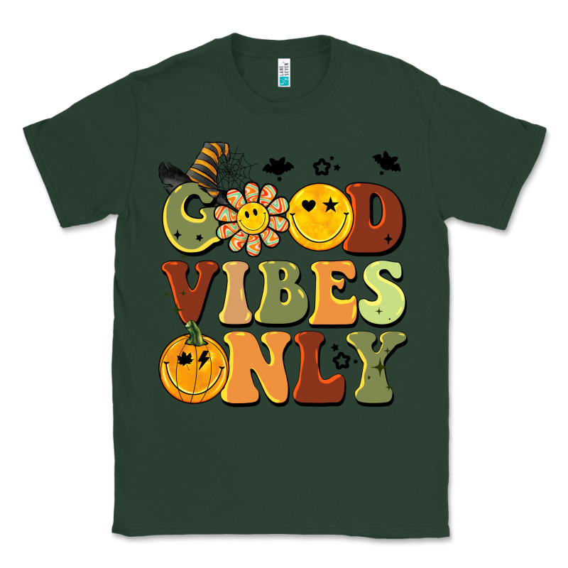 Halloween Good Vibes Only Classic Tee by BarkalooDesign | Teevron