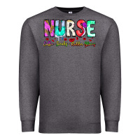 Charcoal Heather Nurse Coffee Scrubs Rubber Gloves Premium Sweatshirt - CowhideDigitalArt