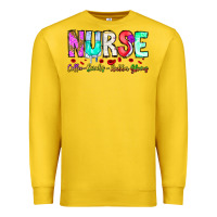 Lemon Nurse Coffee Scrubs Rubber Gloves Premium Sweatshirt - CowhideDigitalArt