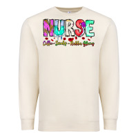 Sandshell Nurse Coffee Scrubs Rubber Gloves Premium Sweatshirt - CowhideDigitalArt