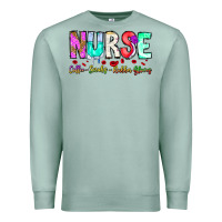 Seafoam Nurse Coffee Scrubs Rubber Gloves Premium Sweatshirt - CowhideDigitalArt
