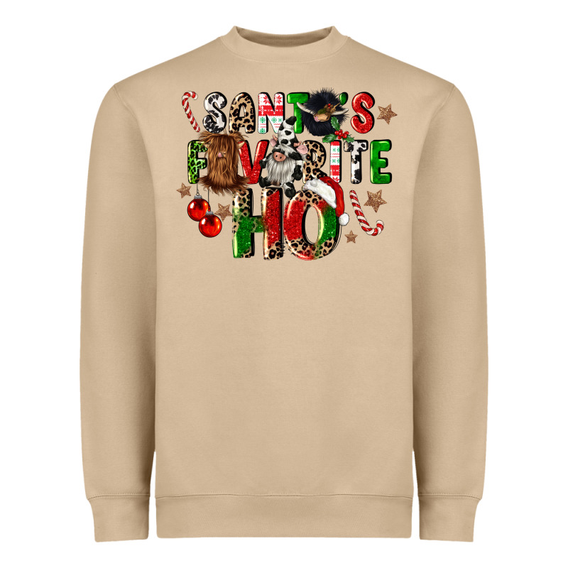 Santas Favorite Ho Heavyweight Sweatshirt by CowGirlArtShop | Teevron