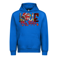 Cobalt red black grey white love my tribe indian headdres Urban Hoodie - Artiststas