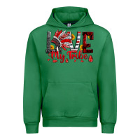 Emerald red black grey white love my tribe indian headdres Urban Hoodie - Artiststas