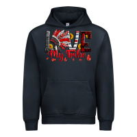Navy red black grey white love my tribe indian headdres Urban Hoodie - Artiststas