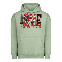 Pigment Oil Green red black grey white love my tribe indian headdres Urban Hoodie - Artiststas