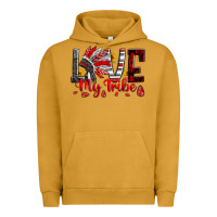 Pigment Peanut Butter red black grey white love my tribe indian headdres Urban Hoodie - Artiststas
