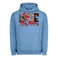 Pigment Pebble Blue red black grey white love my tribe indian headdres Urban Hoodie - Artiststas