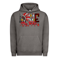 Pigment Tornado red black grey white love my tribe indian headdres Urban Hoodie - Artiststas