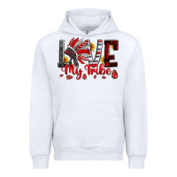 White red black grey white love my tribe indian headdres Urban Hoodie - Artiststas