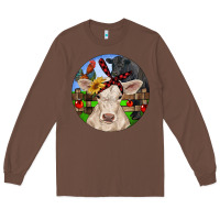 Chestnut Christmas Charolais Calf Black Angus Bull And Roos Long Sleeve Tee - RanaPortraitStore