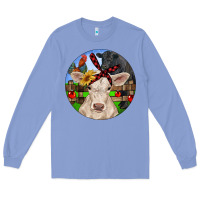 Colony Blue Christmas Charolais Calf Black Angus Bull And Roos Long Sleeve Tee - RanaPortraitStore