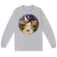 Moon Dust Christmas Charolais Calf Black Angus Bull And Roos Long Sleeve Tee - RanaPortraitStore