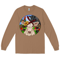 Toasted Coconut Christmas Charolais Calf Black Angus Bull And Roos Long Sleeve Tee - RanaPortraitStore