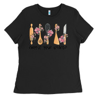 Black choose your weapon Ladies Tee - MaliasSmallBusiness