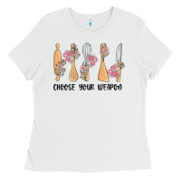 White choose your weapon Ladies Tee - MaliasSmallBusiness
