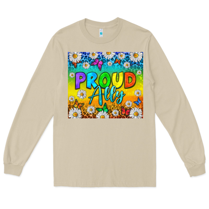 Lgbtq+ Proud Ally With Daisy Long Sleeve Tee by NancyCooperArtShop | Teevron
