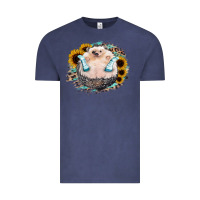 Vintage Denim Hedgehog with Sunflower Vintage Tee - Bettercallsaul