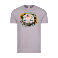 Hedgehog With Sunflower Vintage Tee | Teevron