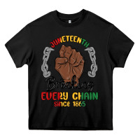 Black every chain since 1865 juneteenth Heavy Core Tee - MaliasSmallBusiness