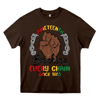 Chocolate Brown every chain since 1865 juneteenth Heavy Core Tee - MaliasSmallBusiness