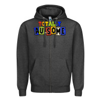Charcoal Heather Totally au-some Zipper Hoodie - FaDigitalArtStudio