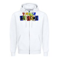 White Totally au-some Zipper Hoodie - FaDigitalArtStudio