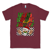Burgundy dead inside but jolly af Classic Tee - BarkalooDesign