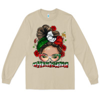 Mushroom Mexicana messy bun Long Sleeve Tee - NancyCooperArtShop