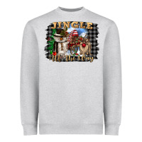Heather Grey jingle all the way Heavyweight Sweatshirt - CowGirlArtShop