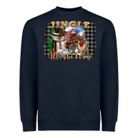 Navy jingle all the way Heavyweight Sweatshirt - CowGirlArtShop