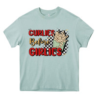 Arona curlies before girlies Heavy Core Tee - MaliasSmallBusiness