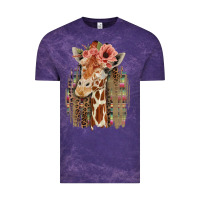 Cloud Purple Giraffe with Floral Vintage Tee - Bettercallsaul